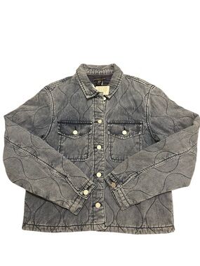 Sincerely Jules Quilted Denim Bomber Jacket